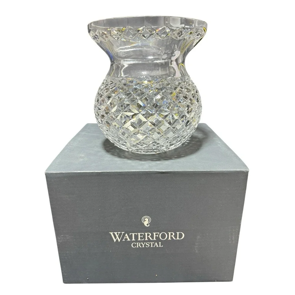 WATERFORD Crystal Bouquet Vase Spittoon Shaped Rare & Heavy Flawless Condition